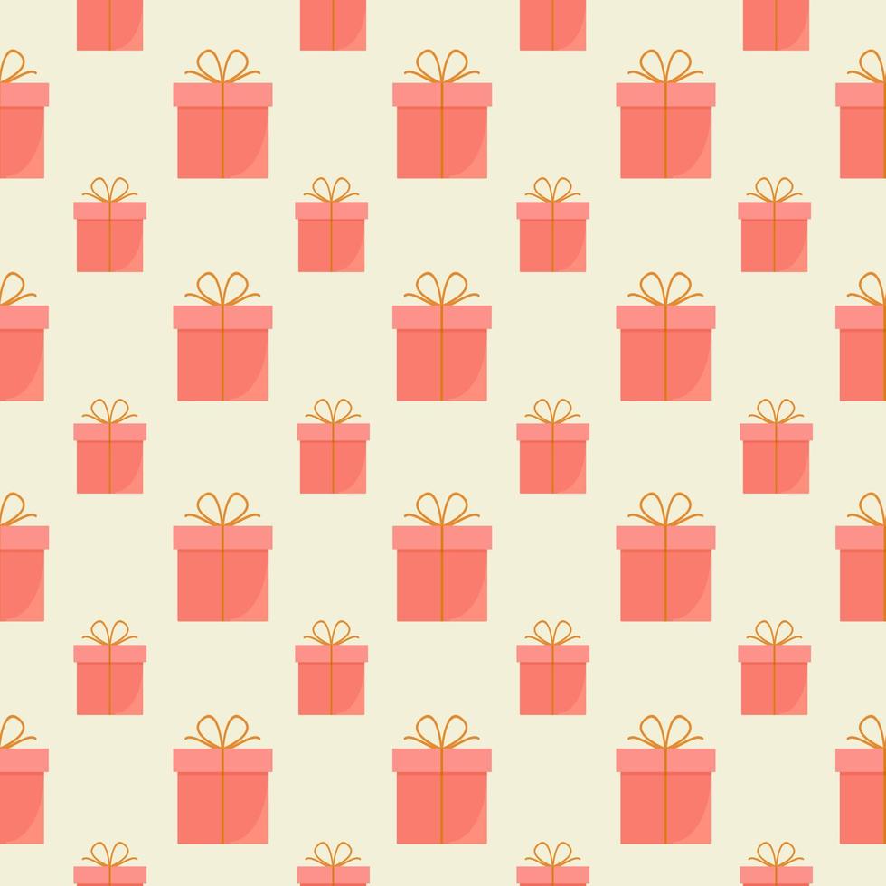 Seamless vector pattern with gifts. Seamless childish pattern for cards, wrapping papers, posters. Creative hand drawn pattern for holidays and parties
