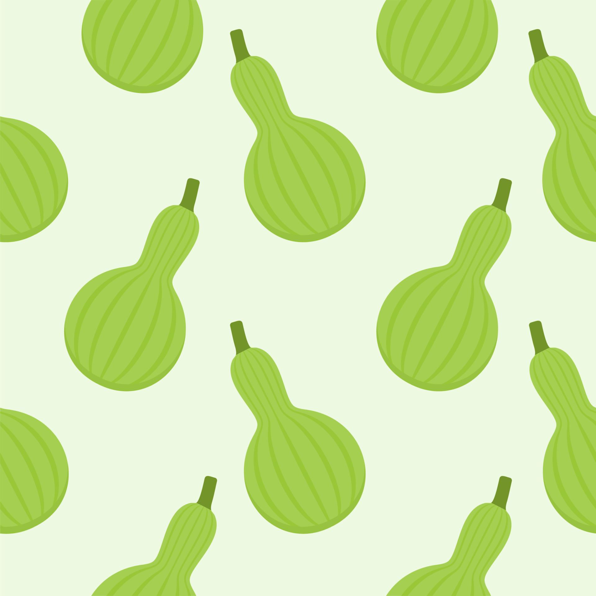 bottle gourd flat design seamless pattern. Vector illustration of art