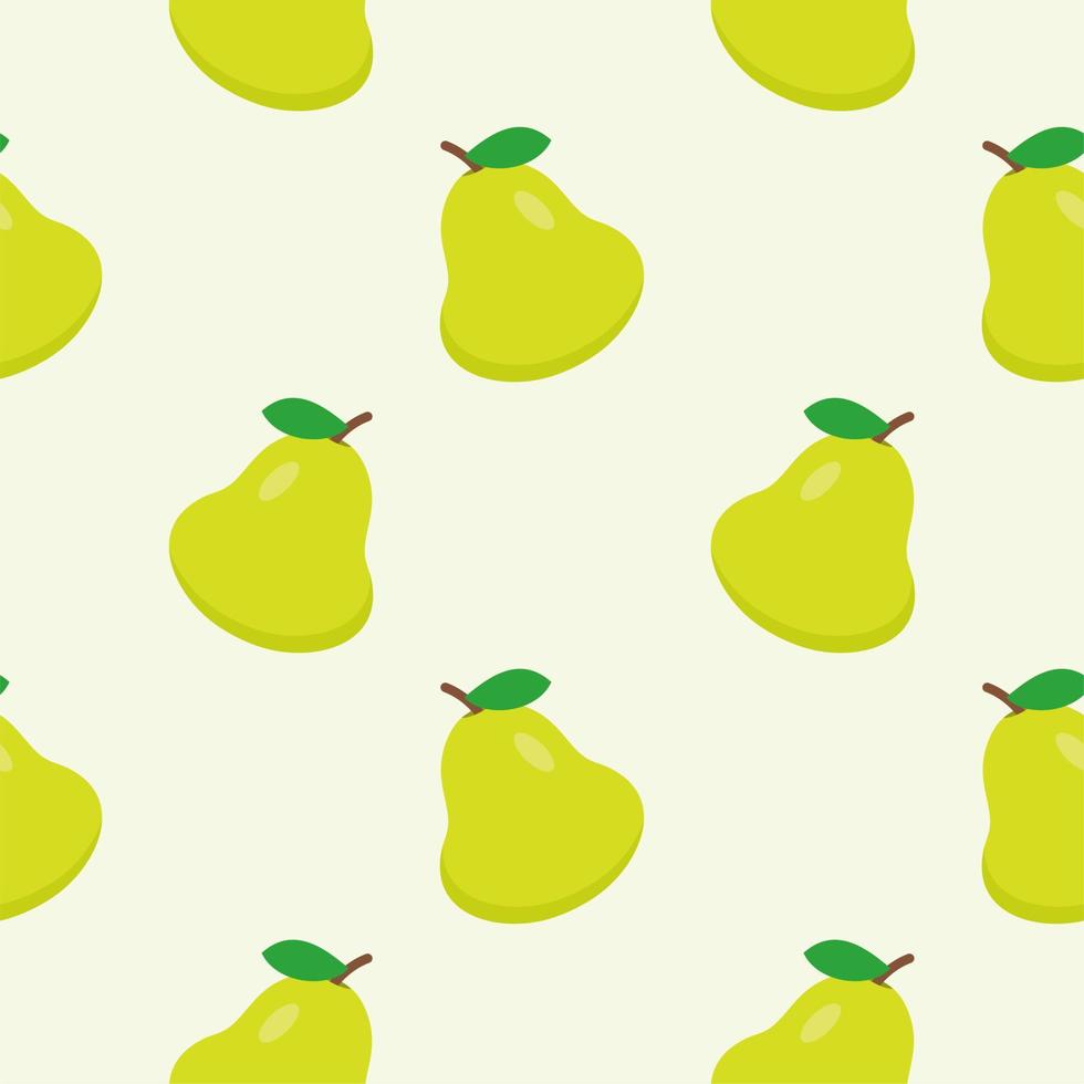 pear flat design seamless pattern. Seamless pattern with leaves and vegetable. Vector illustration of art. Vintage background. Kitchen and restaurant design for fabrics, paper