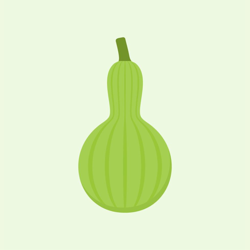 Ilustración de vector de diseño plano de calabaza de botella