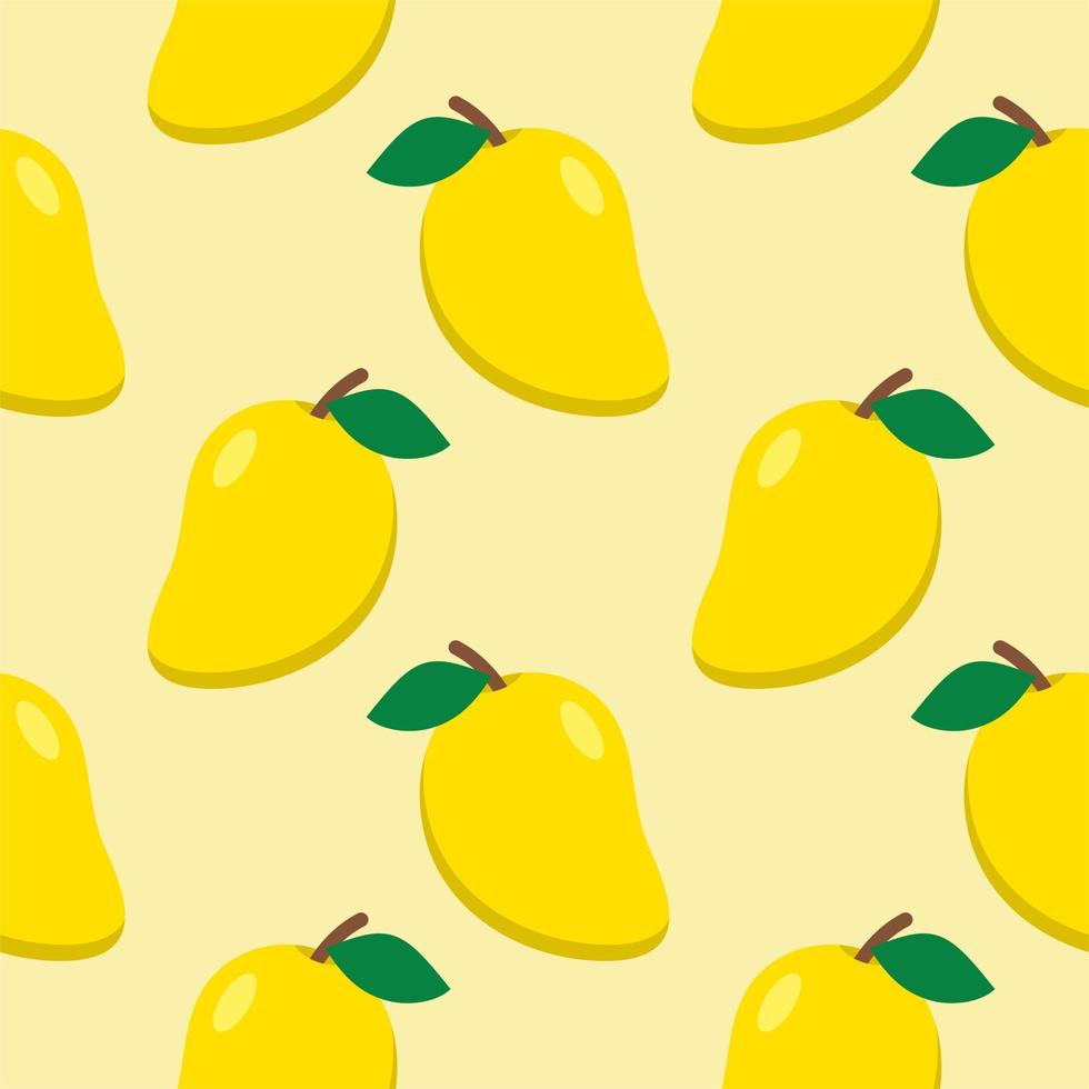 mango seamless pattern flat design vector illustration