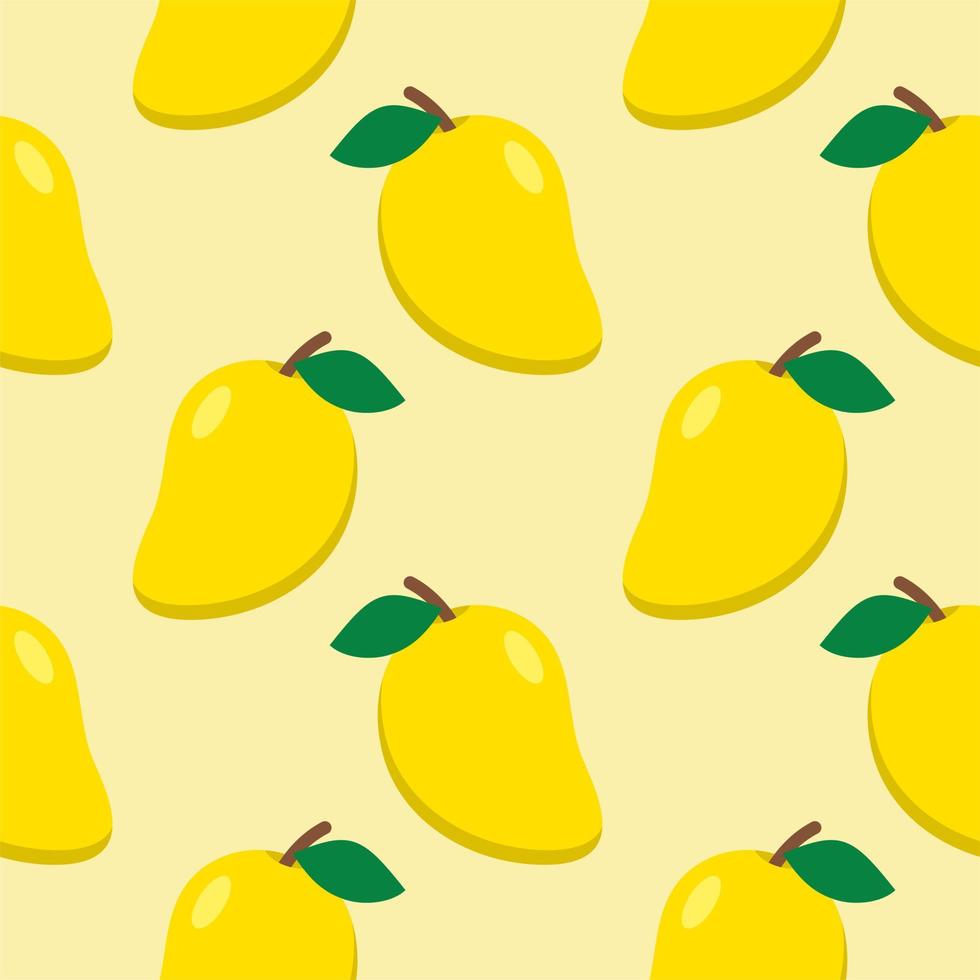 mango seamless pattern flat design vector illustration