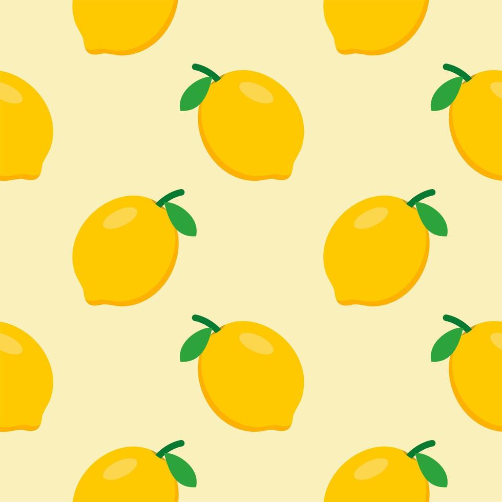 lemon seamless pattern flat design vector illustration