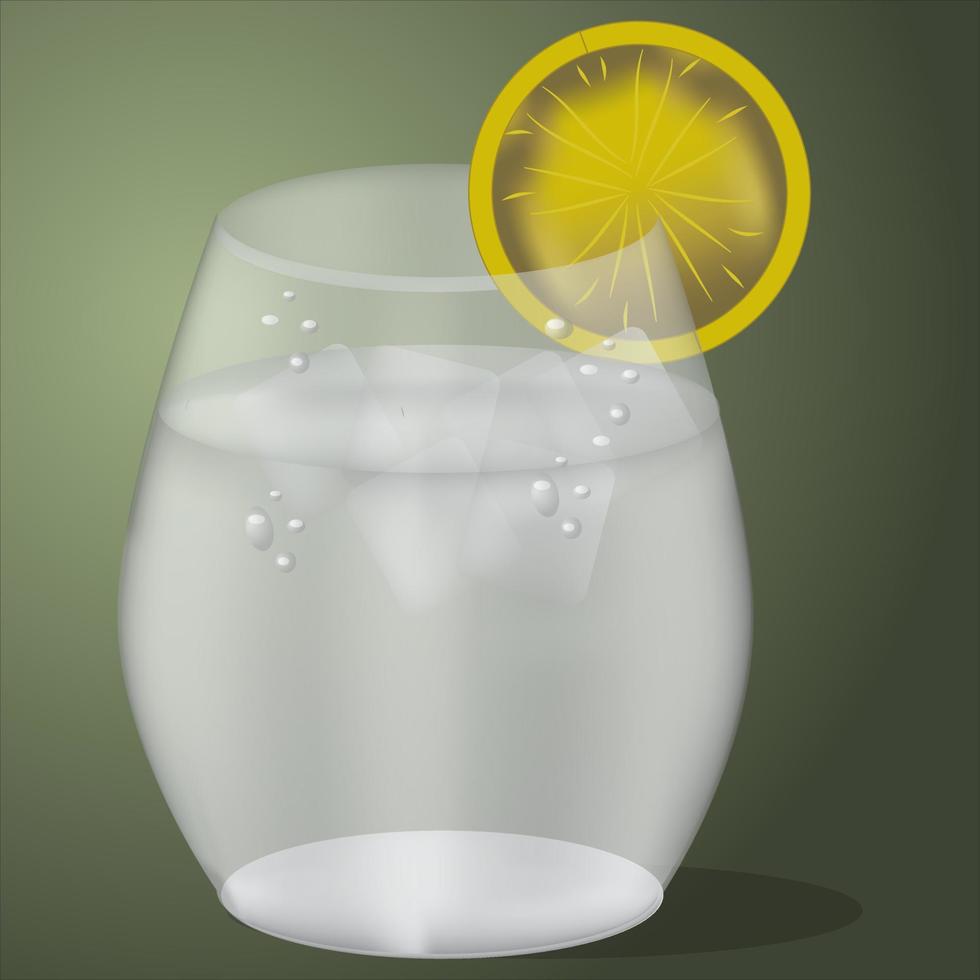 Ilustración de agua de limón vector