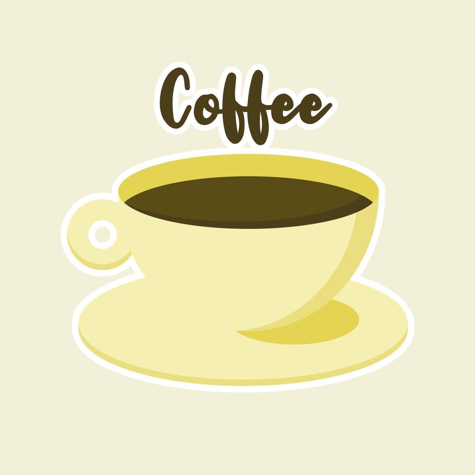 Cup of coffee affogato flat design Royalty Free Vector Image