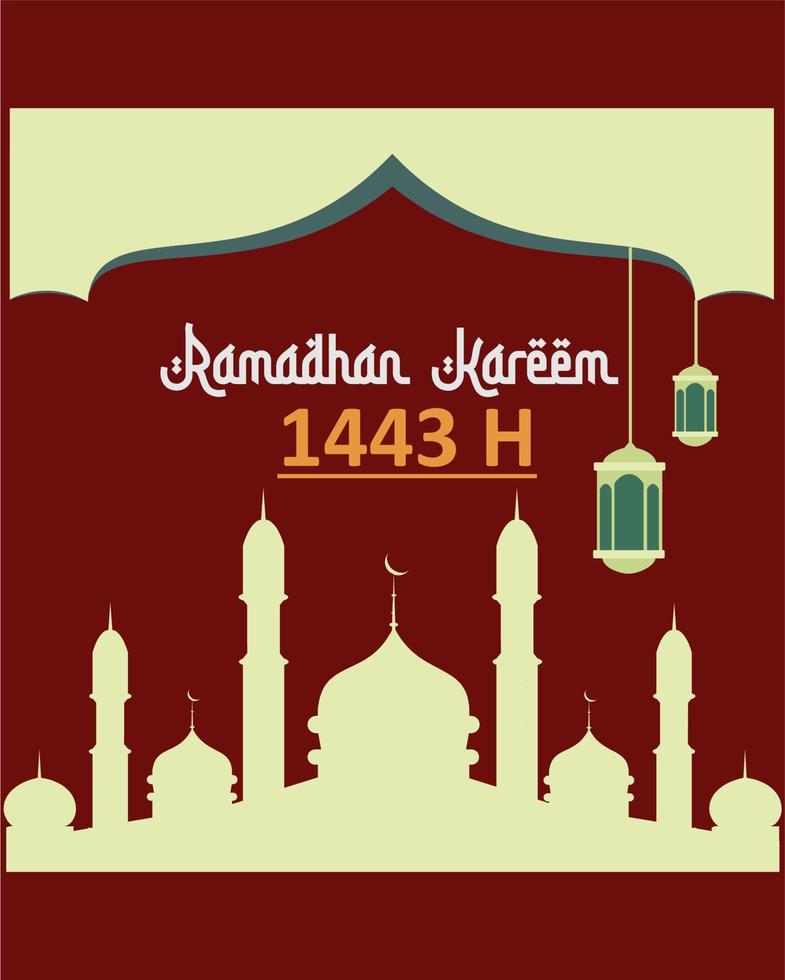 Realistic ramadan background image of mosque with lights vector