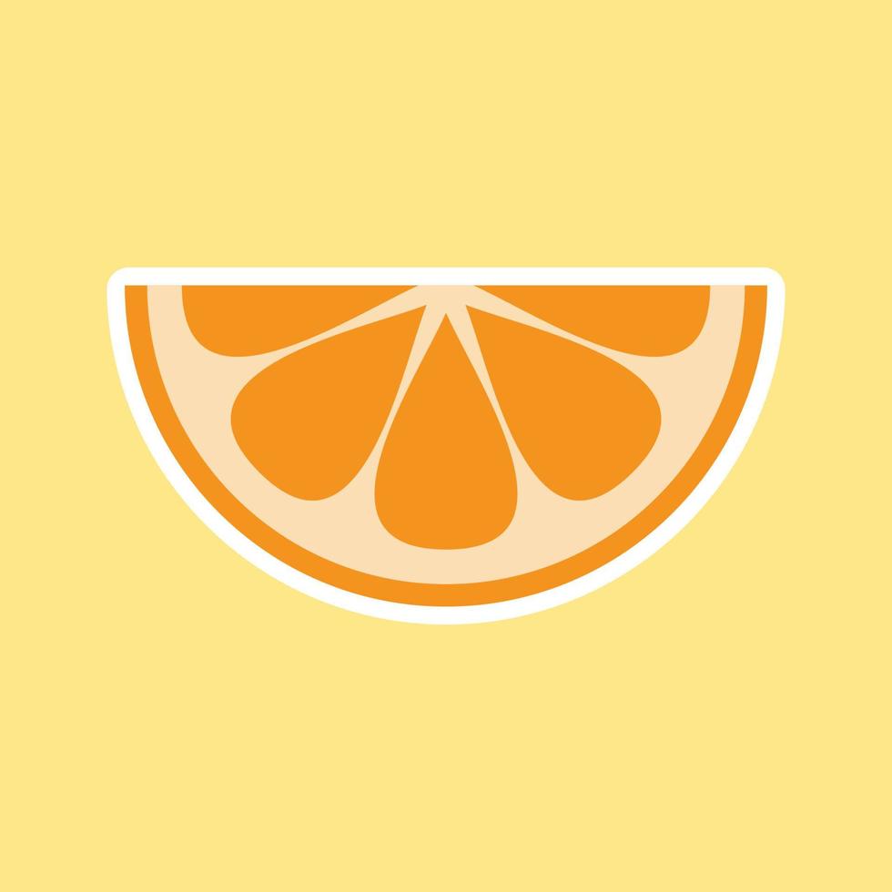 slice of orange fruit. Vector illustration