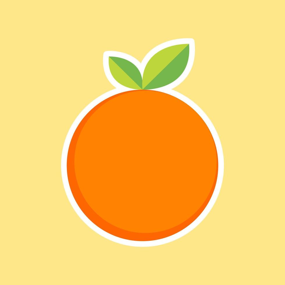 personaje de dibujos animados lindo y kawaii naranja. ilustración de personaje de fruta orgánica feliz saludable. frutas cítricas que son ricas en vitamina c. agrio, ayudando a sentirse fresco. vector