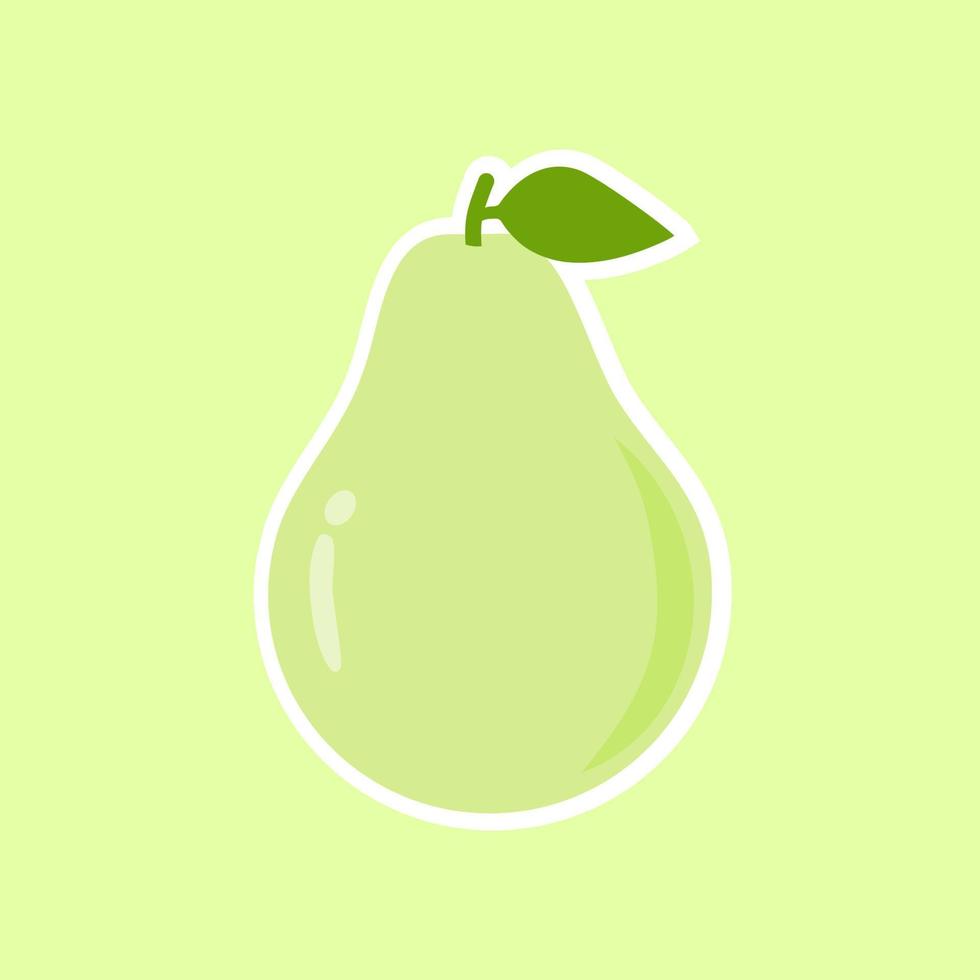 vector pear flat icon - healthy fresh fruit sign symbol . organic diet illustration sign
