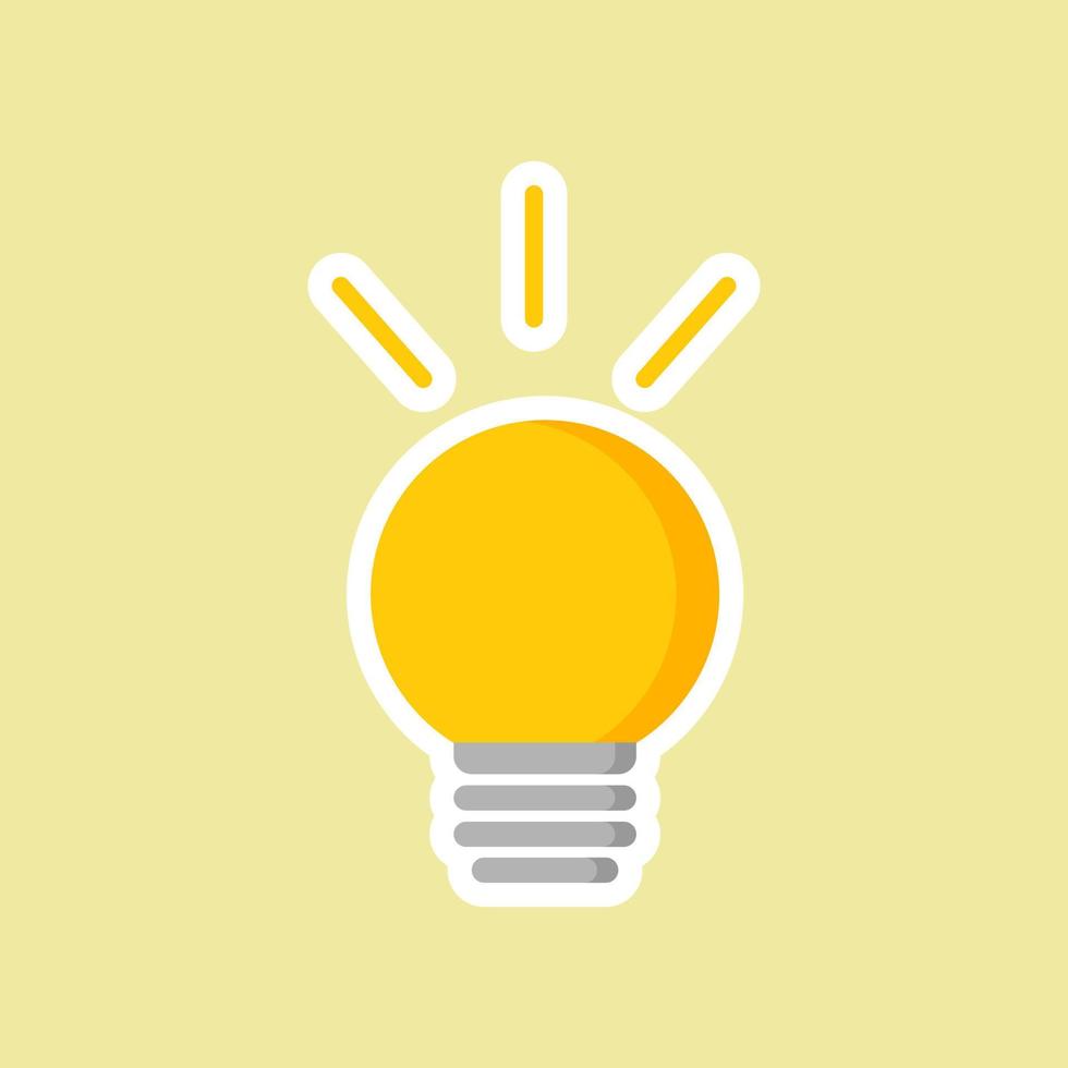 The light bulb is full of ideas And creative thinking, analytical thinking for processing. Light bulb icon vector. ideas symbol illustration. vector