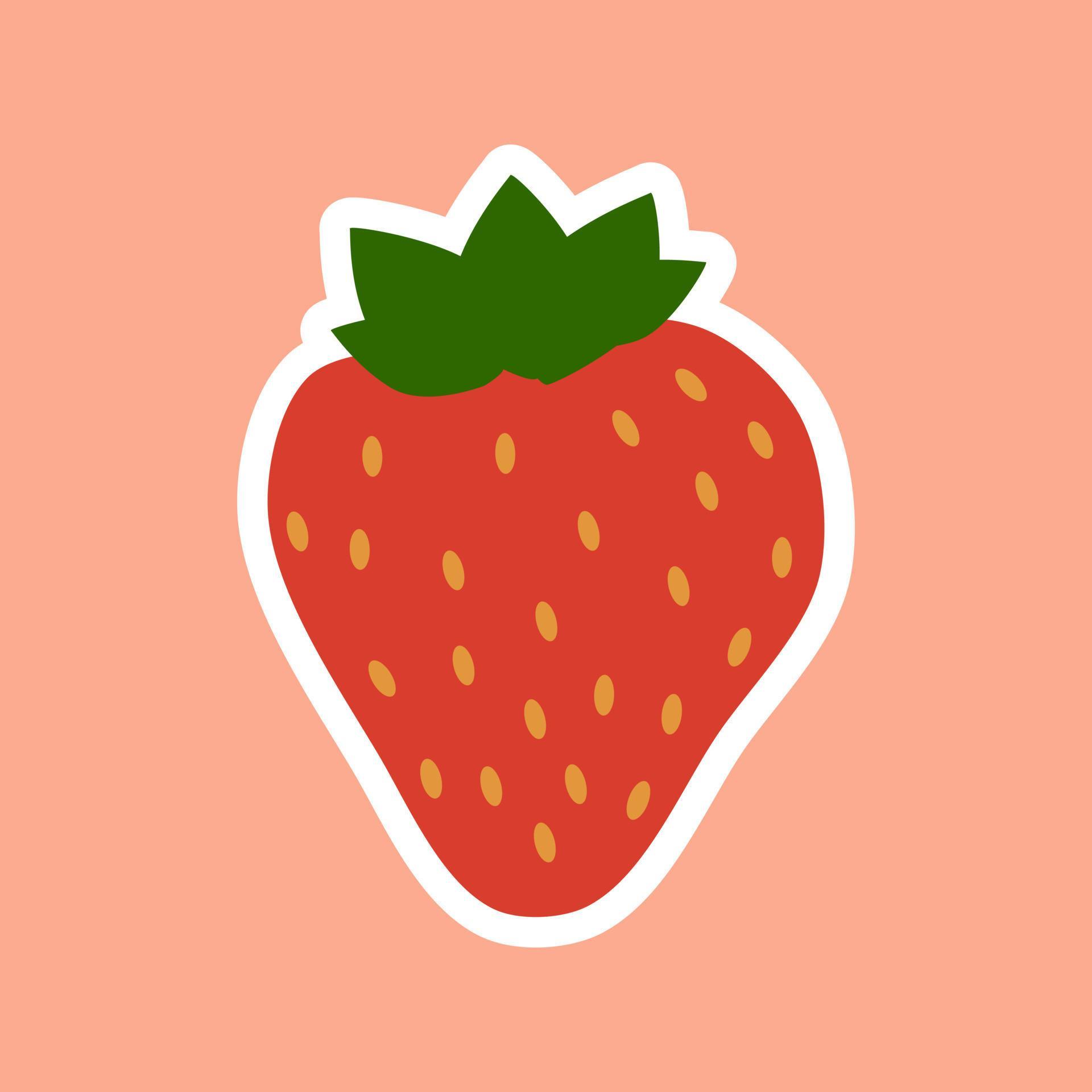 strawberry flat design vector illustration 6797126 Vector Art at Vecteezy