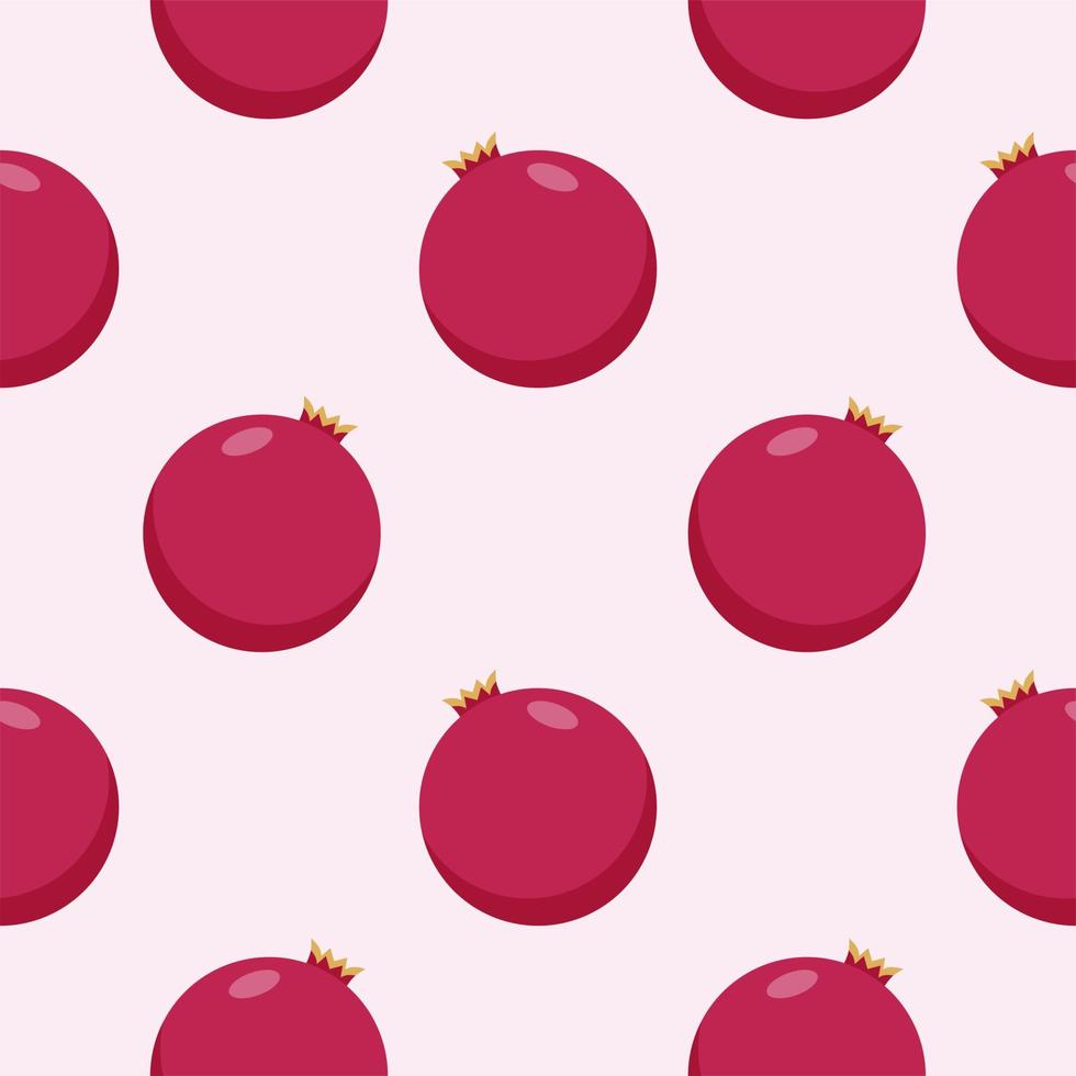 pomegranate flat design seamless pattern. Seamless pattern with leaves and vegetable. Vector illustration of art. Vintage background. Kitchen and restaurant design for fabrics, paper