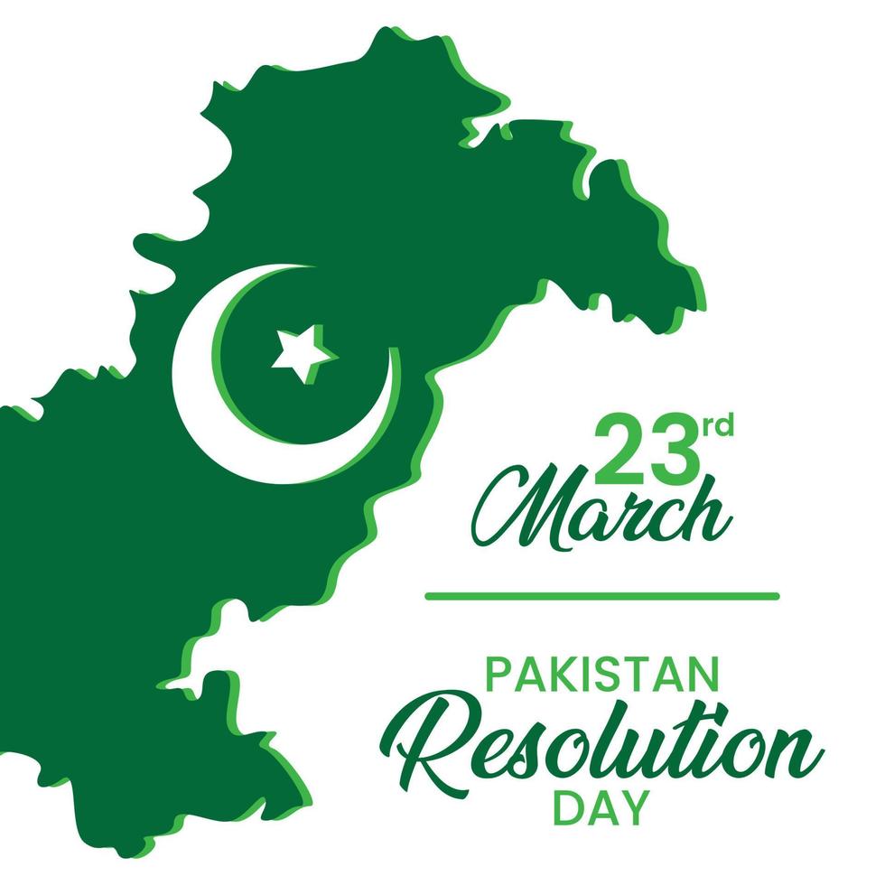 publicación de fb del día de resolución de pakistán vector