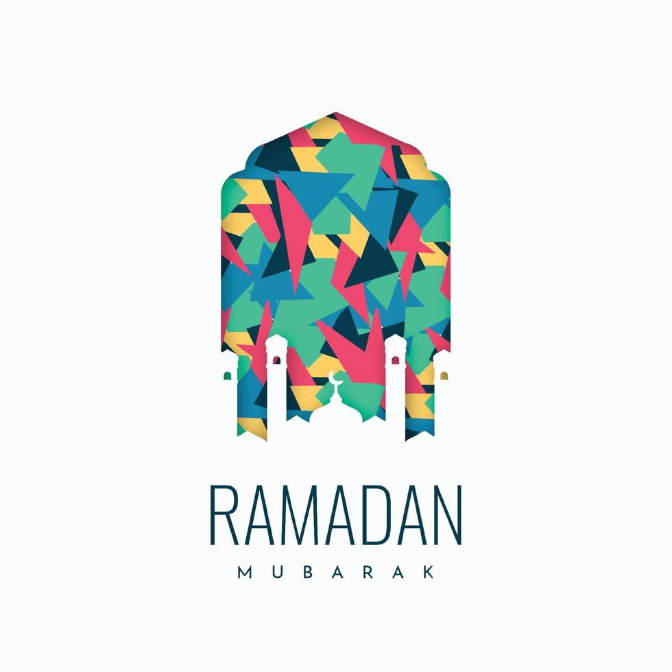 Ramadan mubarak islamic background vector