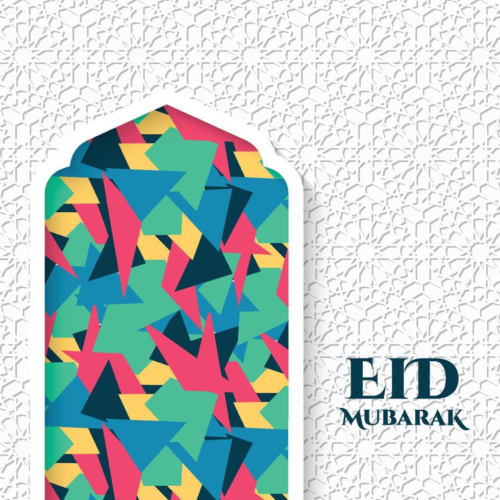 Eid mubarak islamic background vector