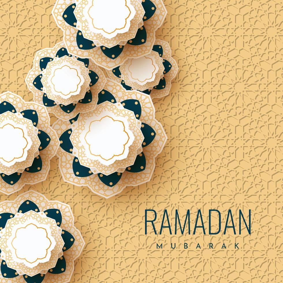 Ramadan mubarak islamic background vector