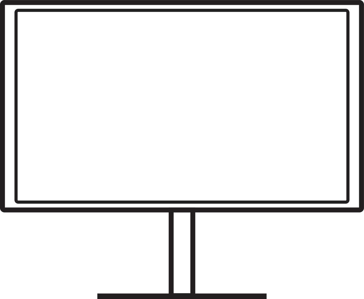 monitor icon, icon line art vector