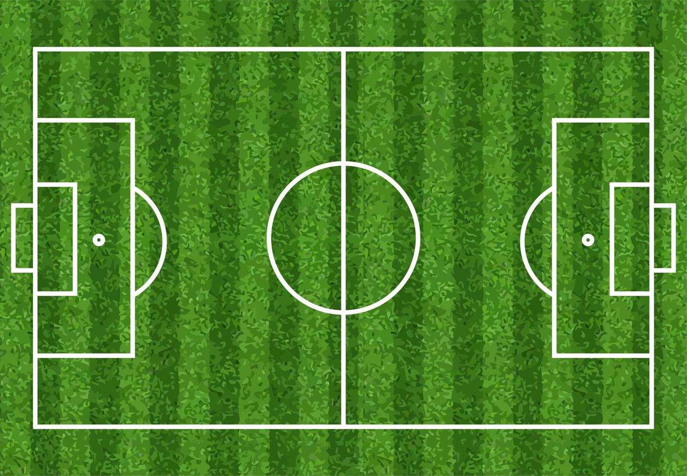 Ilustración de vector de campo de fútbol de fútbol. mesa de entrenador para presentación táctica para jugadores. vista de estrategia deportiva. campo verde de fútbol plano, césped de fútbol. estadio vectorial. fútbol con plantilla de línea.