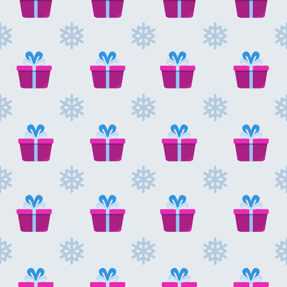 Seamless vector pattern with gifts. Seamless childish pattern for cards, wrapping papers, posters. Creative hand drawn pattern for holidays and parties