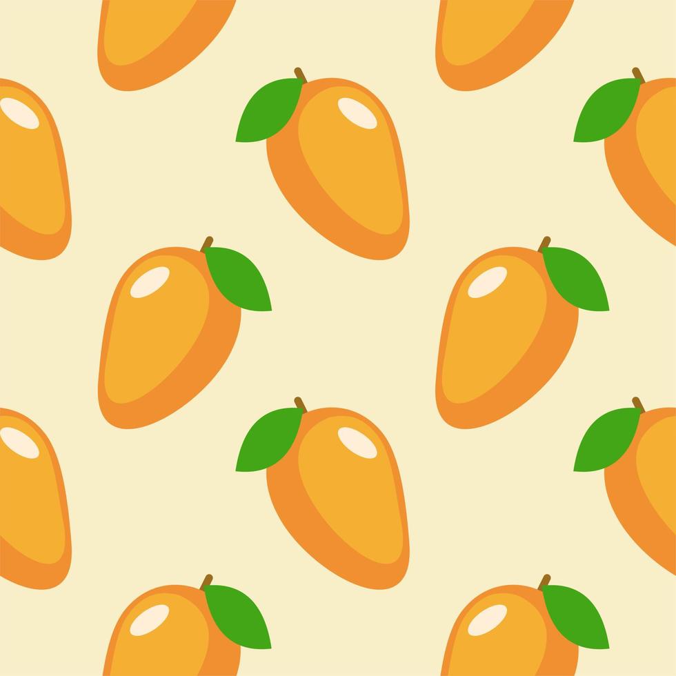 Ilustración de vector de diseño plano de patrones sin fisuras de mango