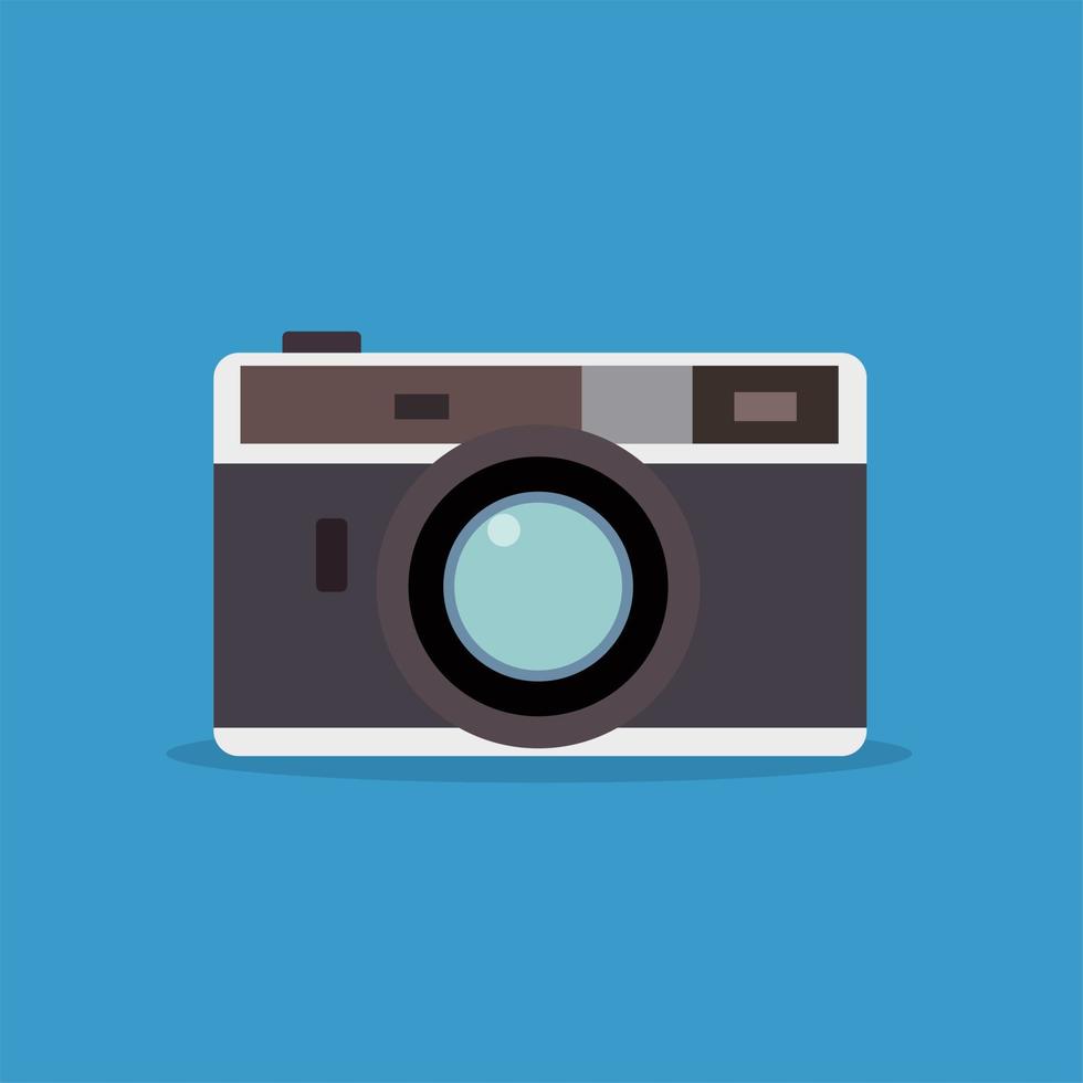 Vintage camera flat design vector illustration