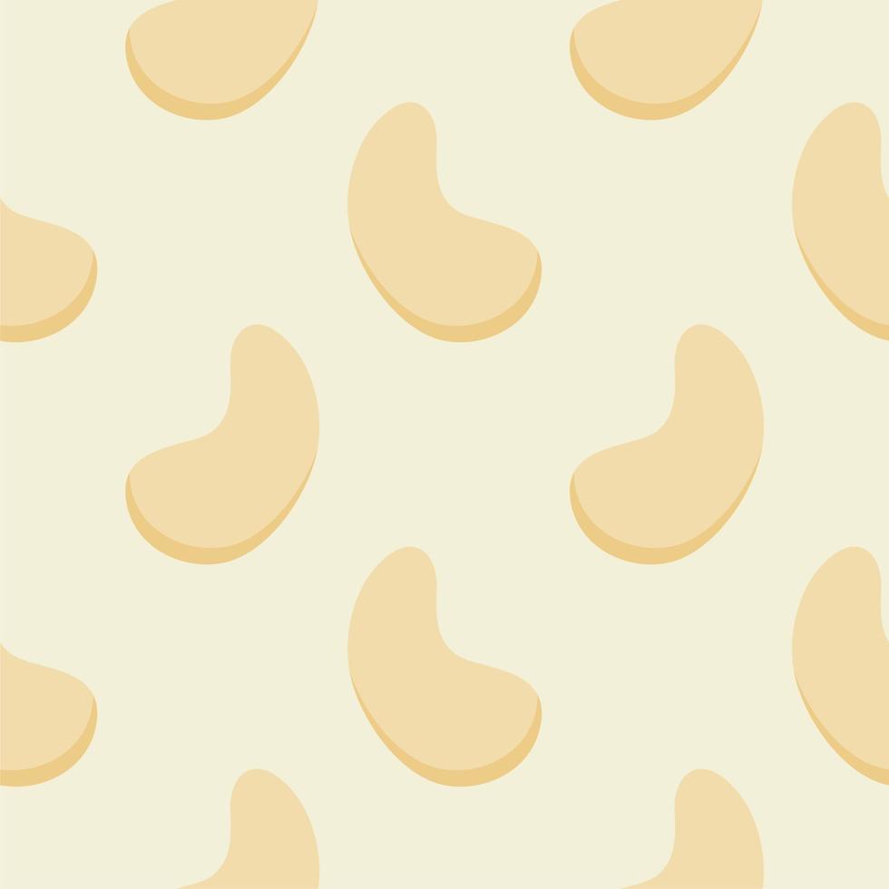 cashew flat design seamless pattern. Vector illustration of art. Vintage background. Kitchen and restaurant design for fabrics, paper