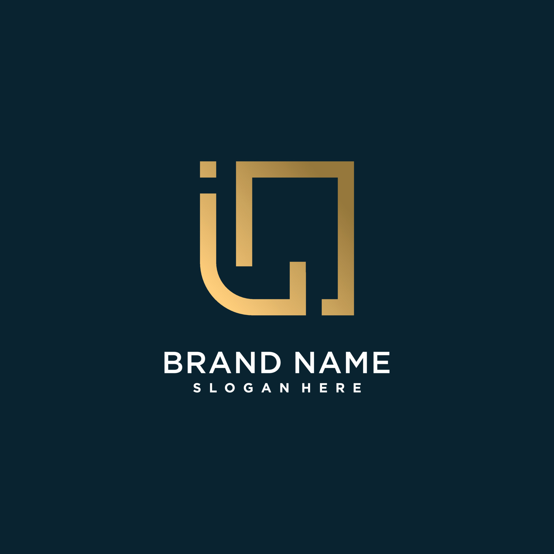 Golden letter logo with initial J with creative concept Premium Vector ...