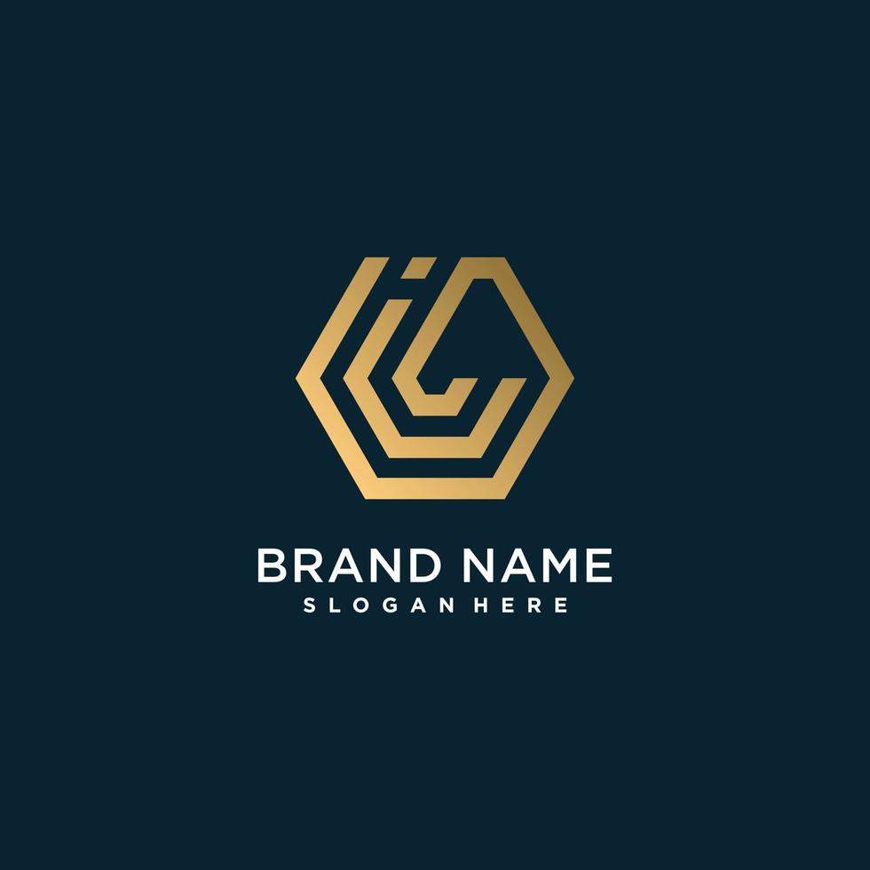 Golden letter logo with initial J with creative concept Premium Vector part 1