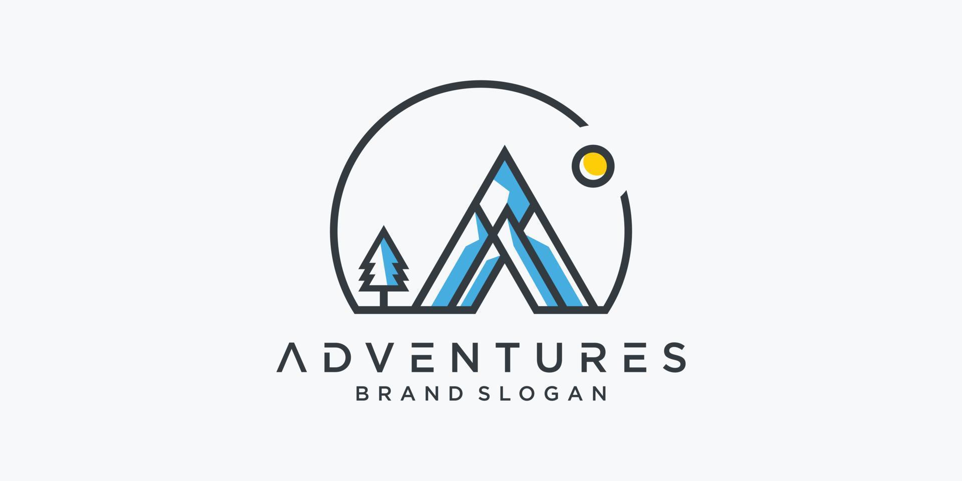 Adventures logo template Premium Vector