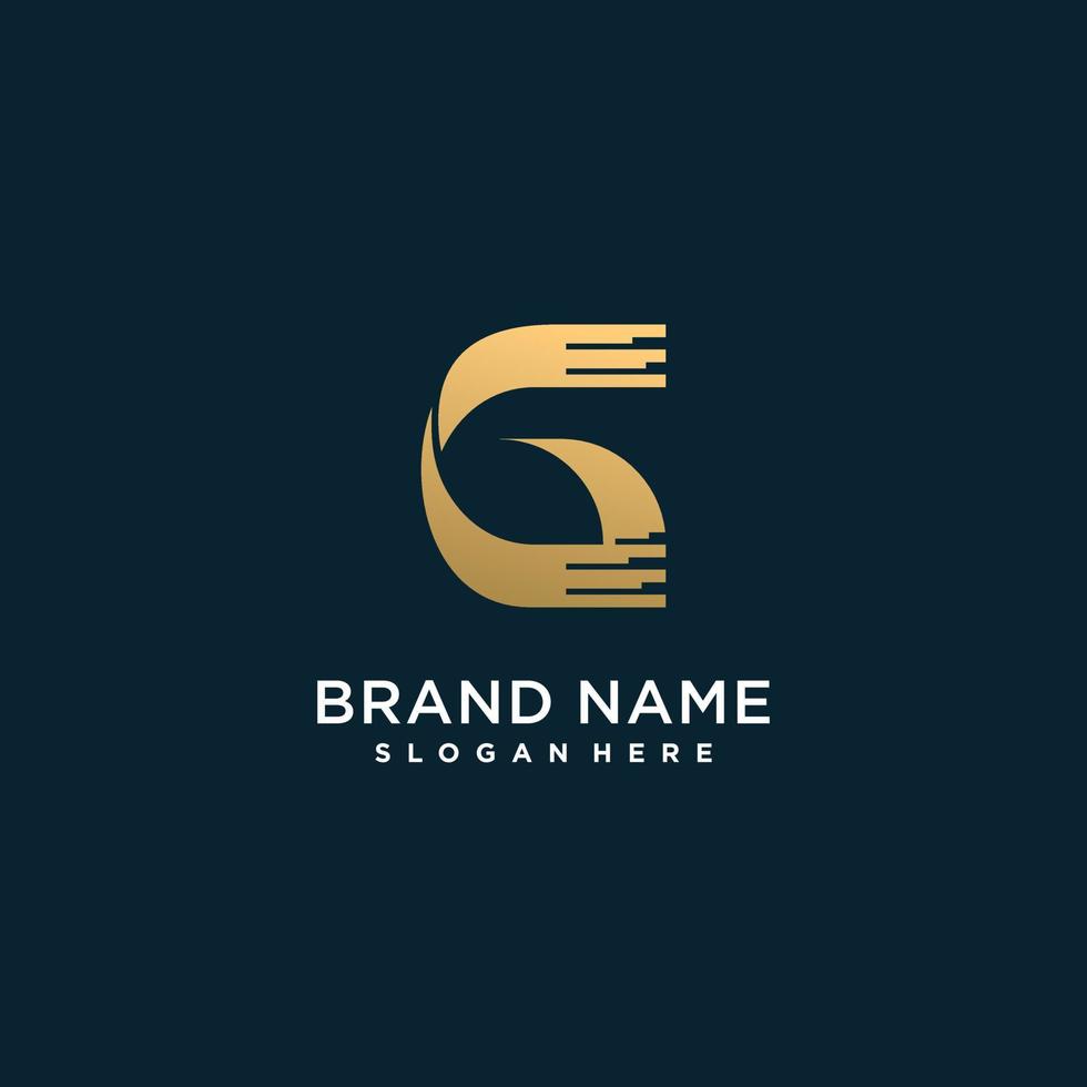 letter G logo with modern golden creative concept for company or person Premium Vector part 8