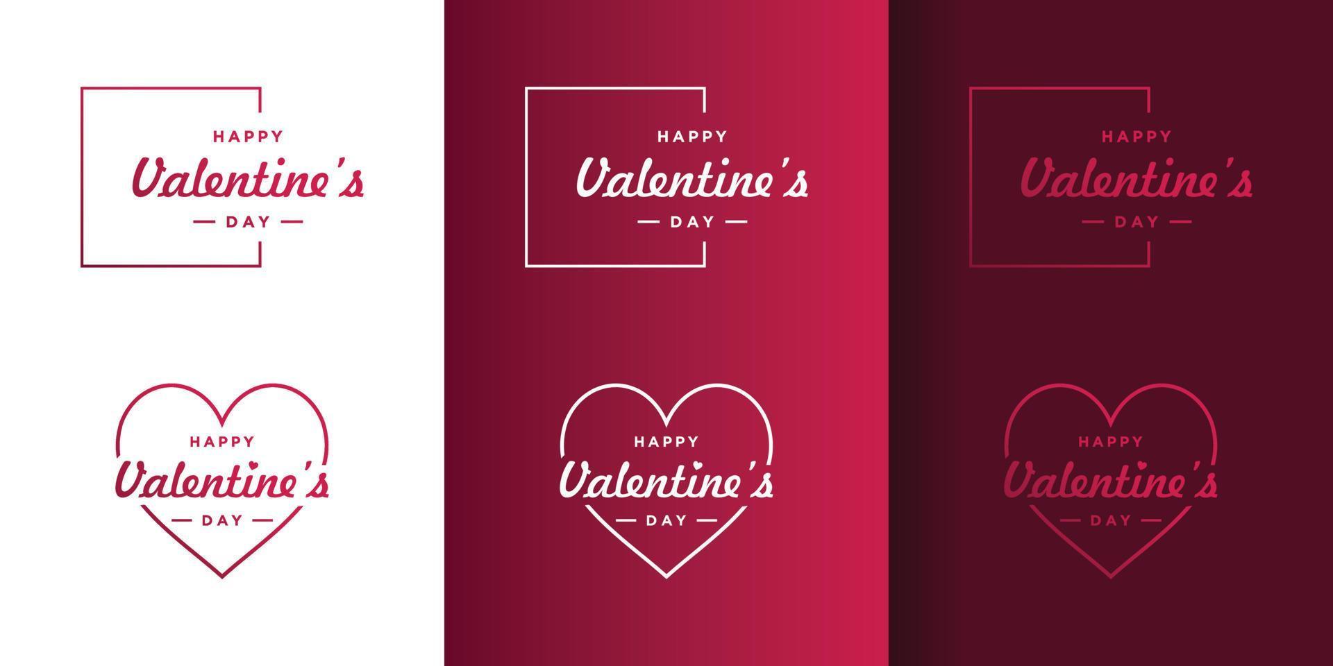 Happy valentine's vector template with cool and unique concept, valentine, happy, circle, frame, Premium Vector