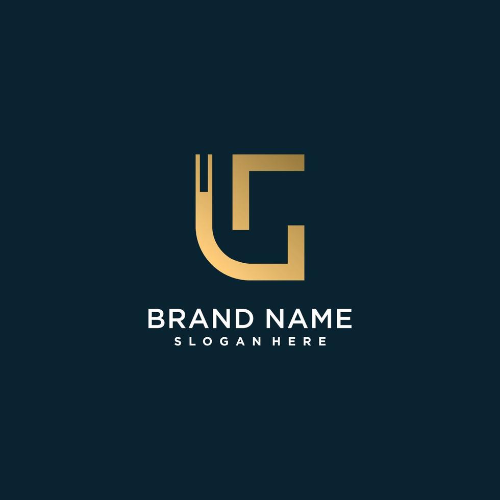 Golden letter logo with initial J with creative concept Premium Vector part 2