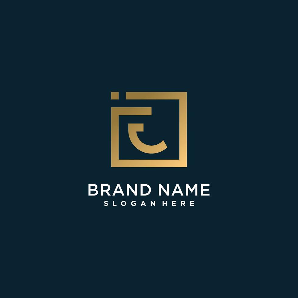 Golden letter logo with initial J with creative concept Premium Vector part 4