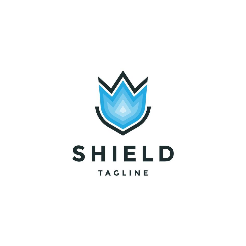 Shield full color logo illustrator vector