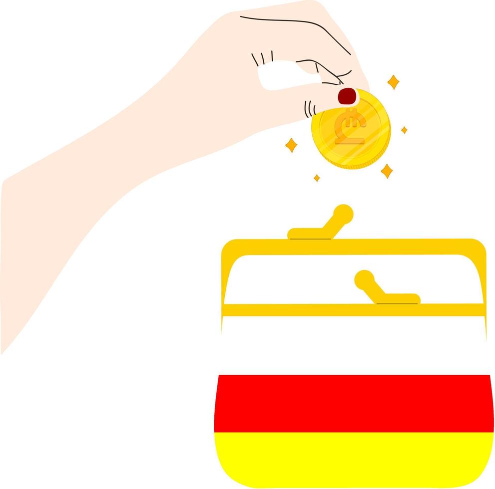 South Ossetia Flag vector