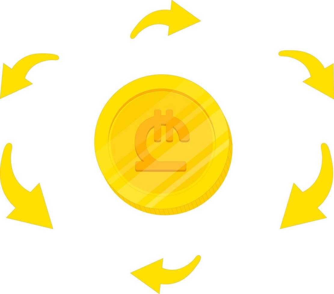 Georgian lari icon vector