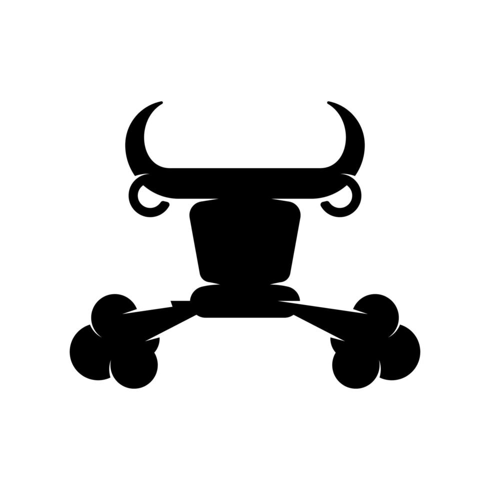 Bull head icon design vector