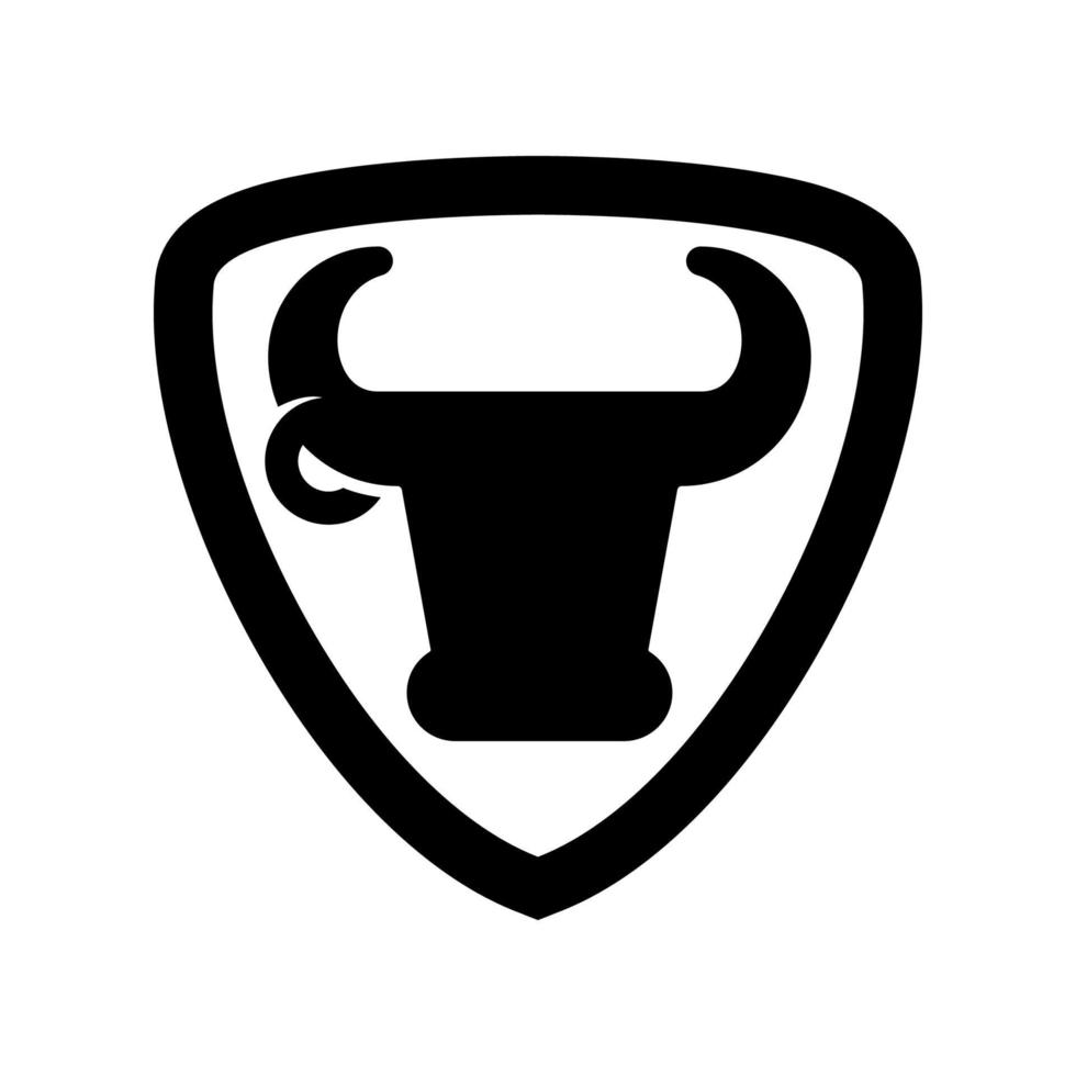 diseño de icono de cabeza de toro vector