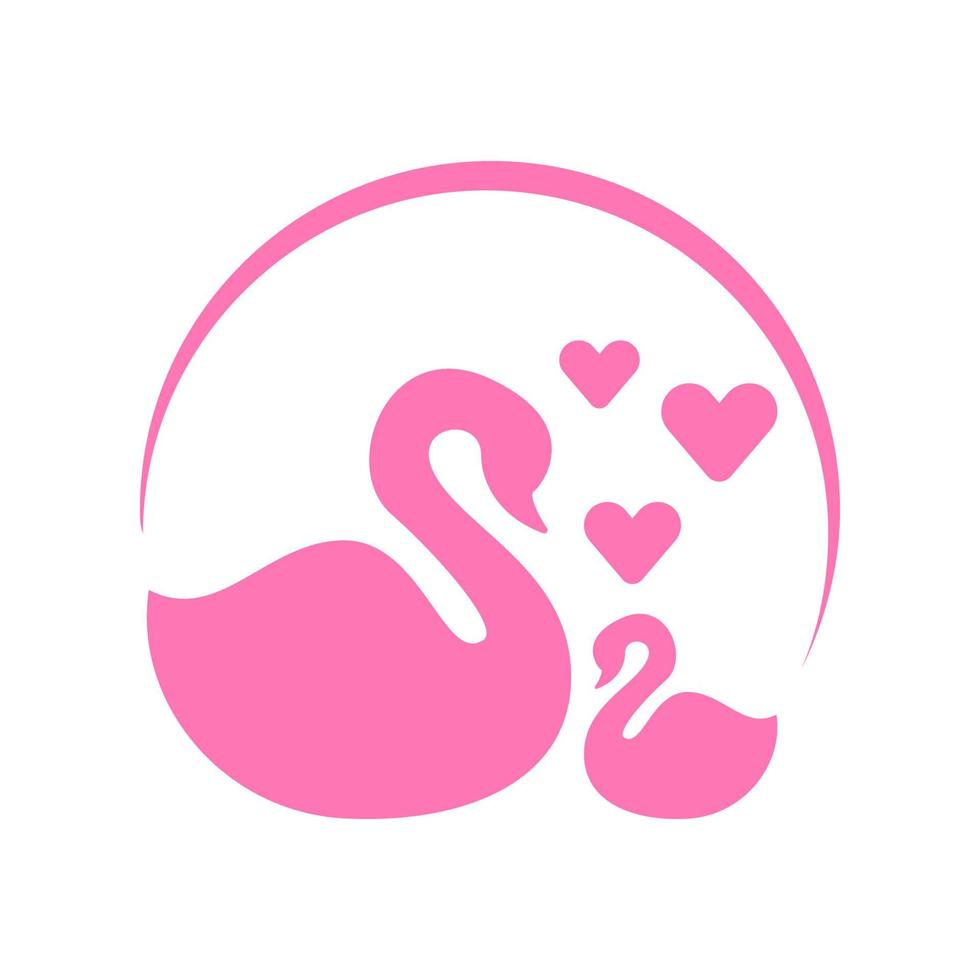 Swan icon design vector
