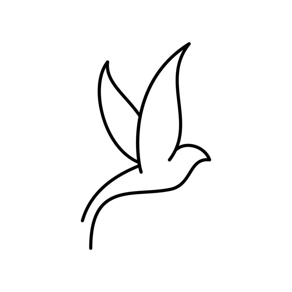 Bird line icon design vector