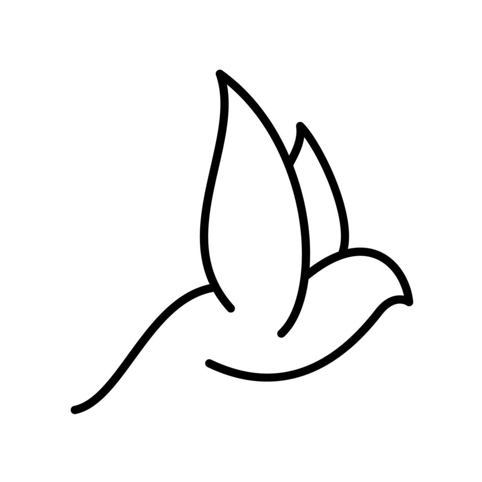 Bird line icon design vector