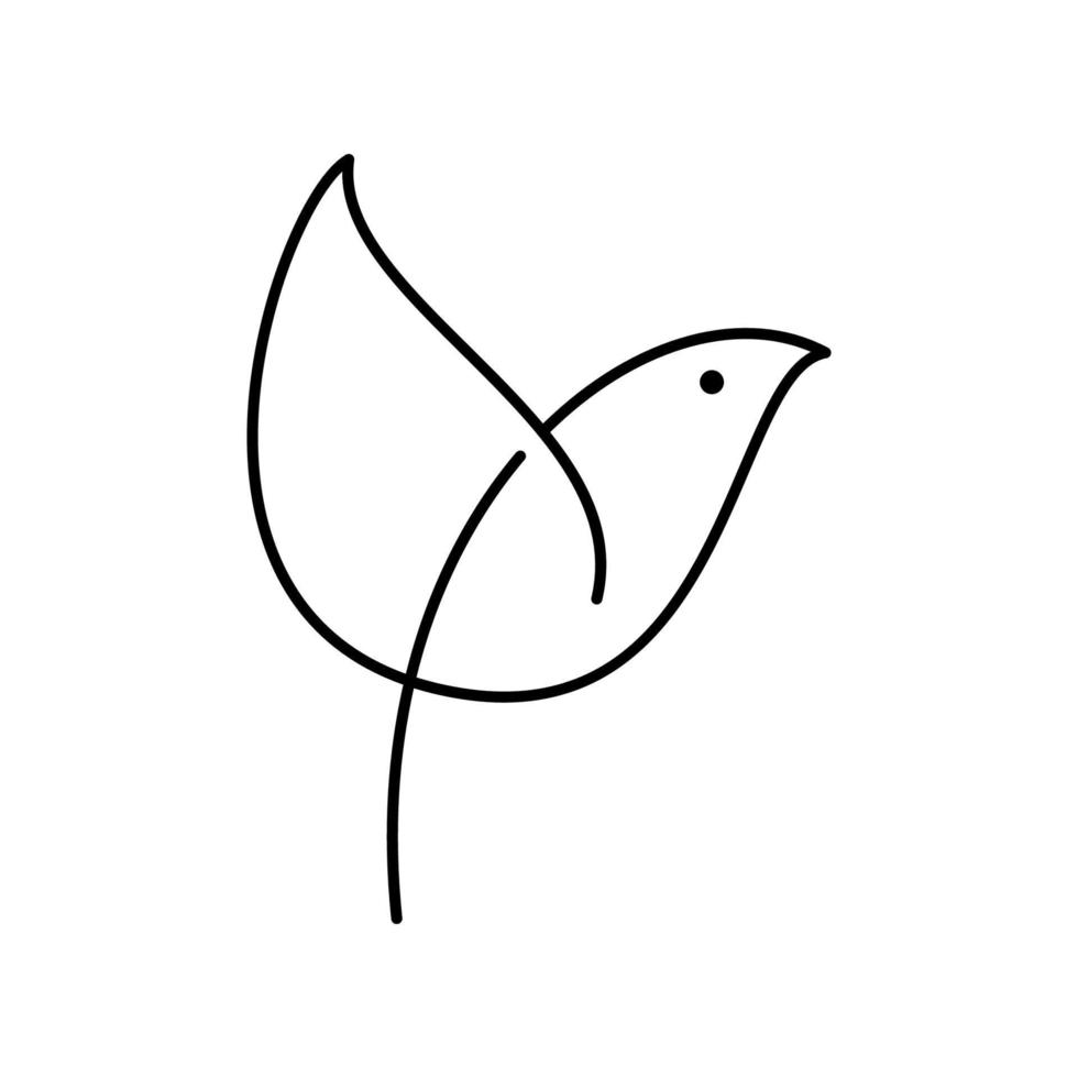 Bird line icon design vector