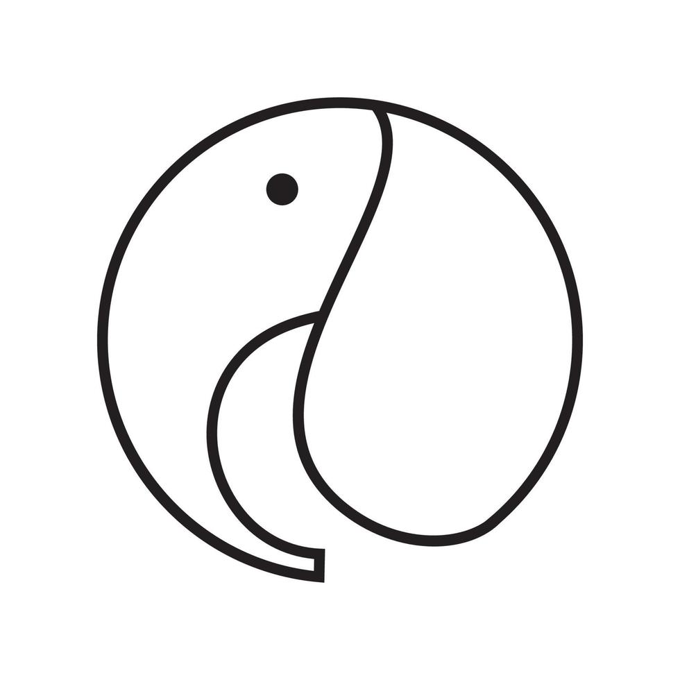 Elephant line icon design vector