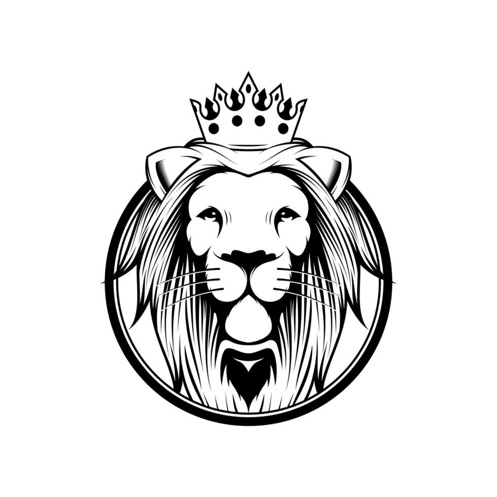 diseño del logotipo del rey león vector