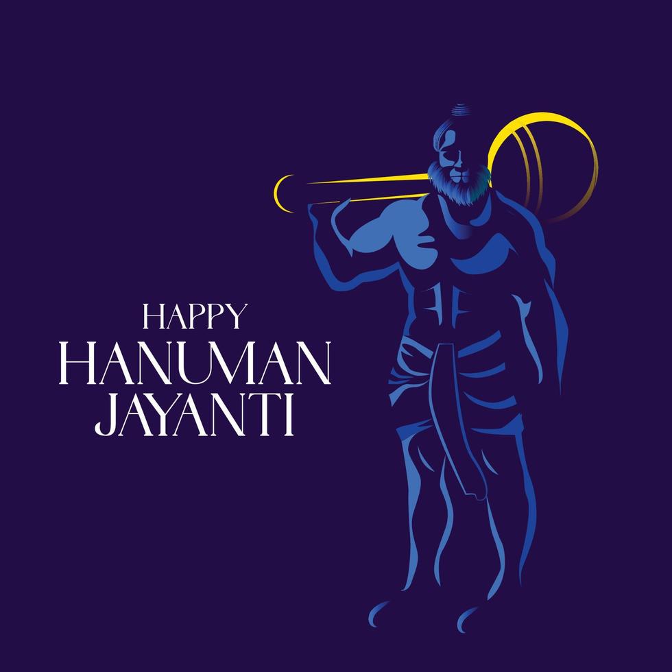 jay shri ram,feliz hanuman jayanti, celebra el nacimiento del señor sri hanuman vector