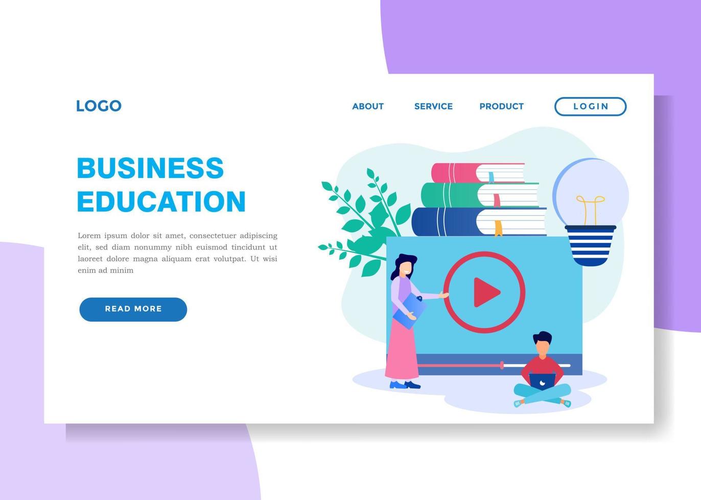 Illustration vector graphic cartoon character of business education