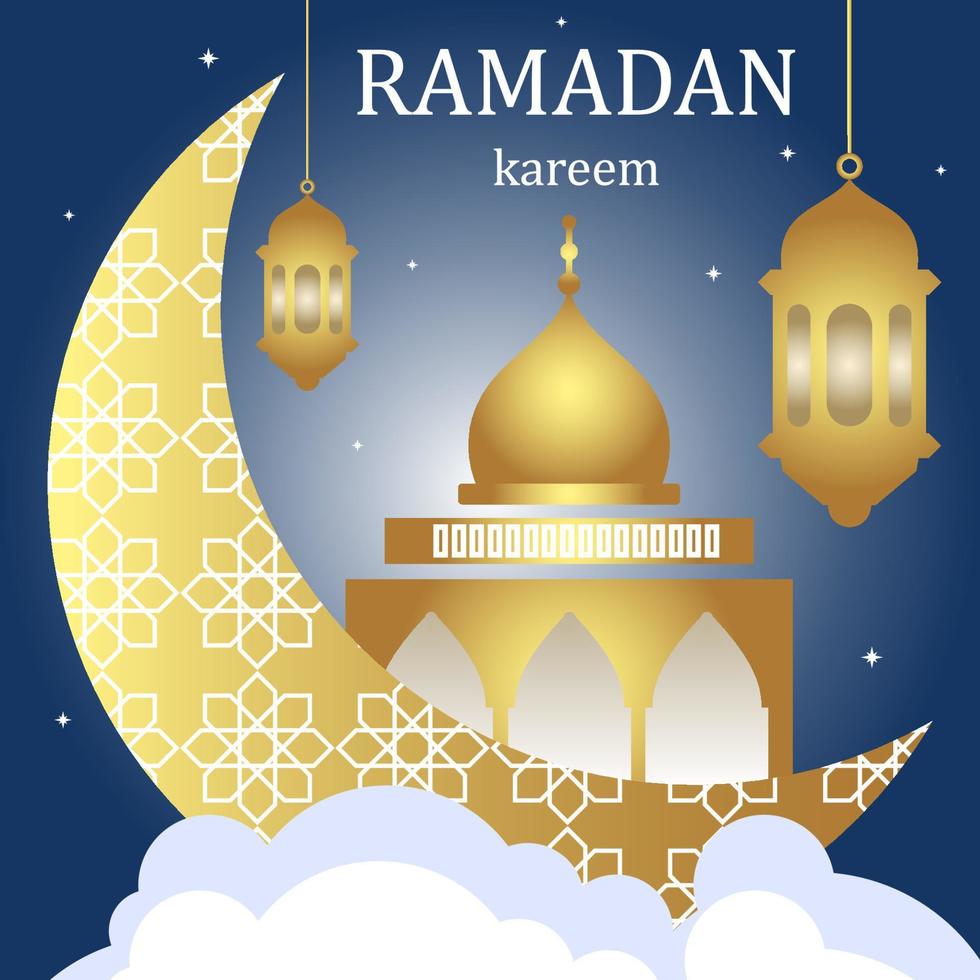 Illustration vector graphic cartoon character of ramadan kareem