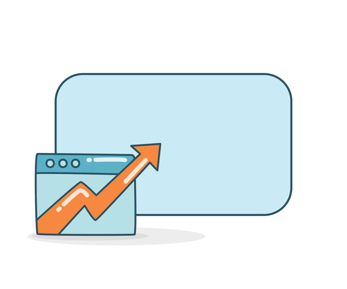 note board and web analytics illustration vector