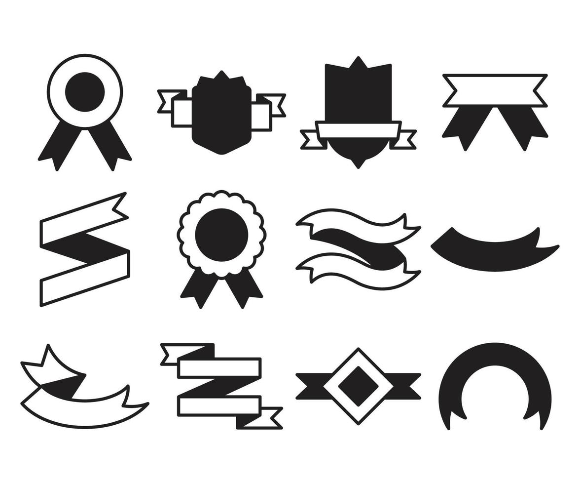 banner badge, and ribbon banner vector illustration
