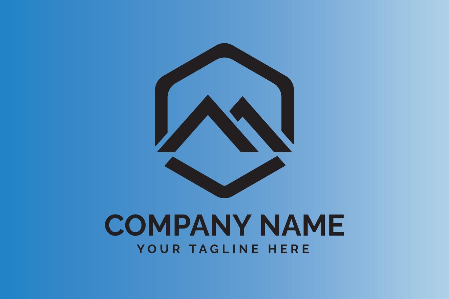 M Letter Logo Design with Black Circle. Creative Letters Icon Logo. vector